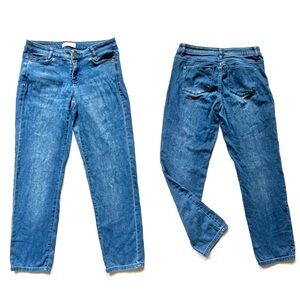 J. Jill slim boyfriend straight leg medium wash jeans - size 2 petite